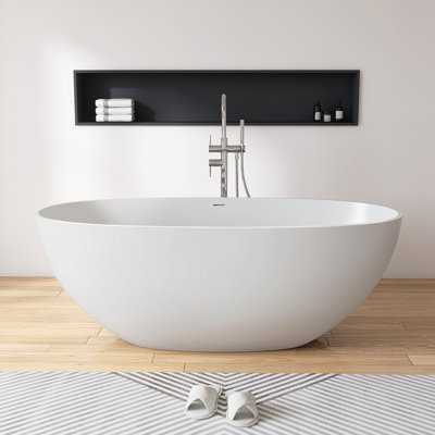 Baignoire de trempage autoportante en résine 61 po x 30 po