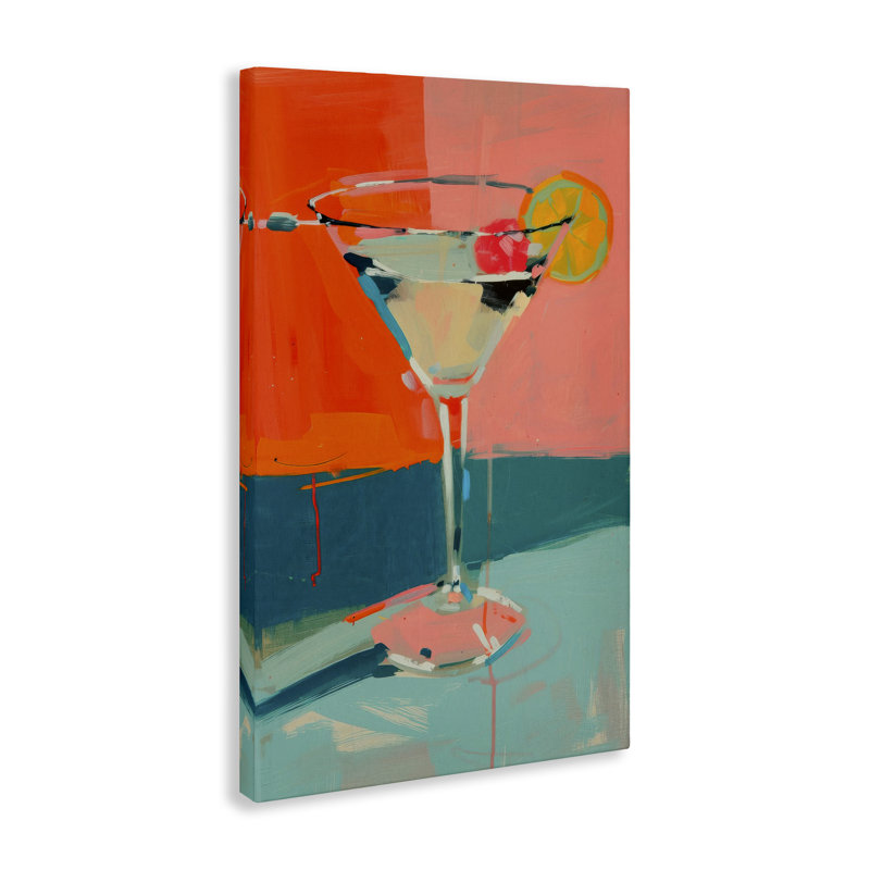  Art moderne sur toile Modern Cocktail Time par LSR Design Studio, H 24 po x l 16 po