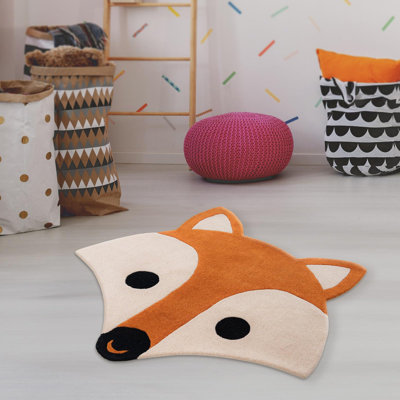Unique Loom Fox Playtime Kids Wool Rug
