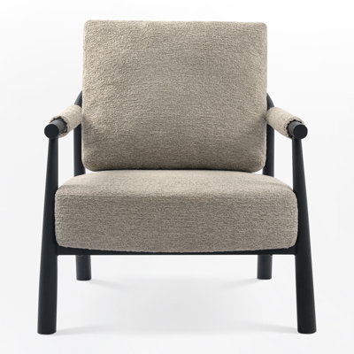 Boucle Accent Lounge Chair Plush Modern Armchair