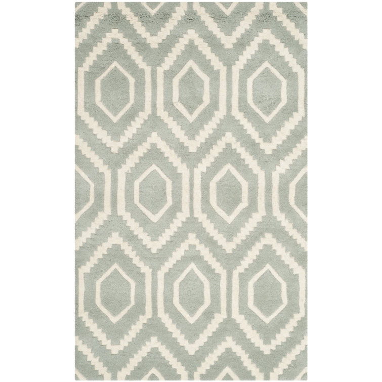 Deedie Hand Tufted Wool Geometric Rug