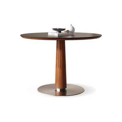 Black Round Sintered Stone Dining table