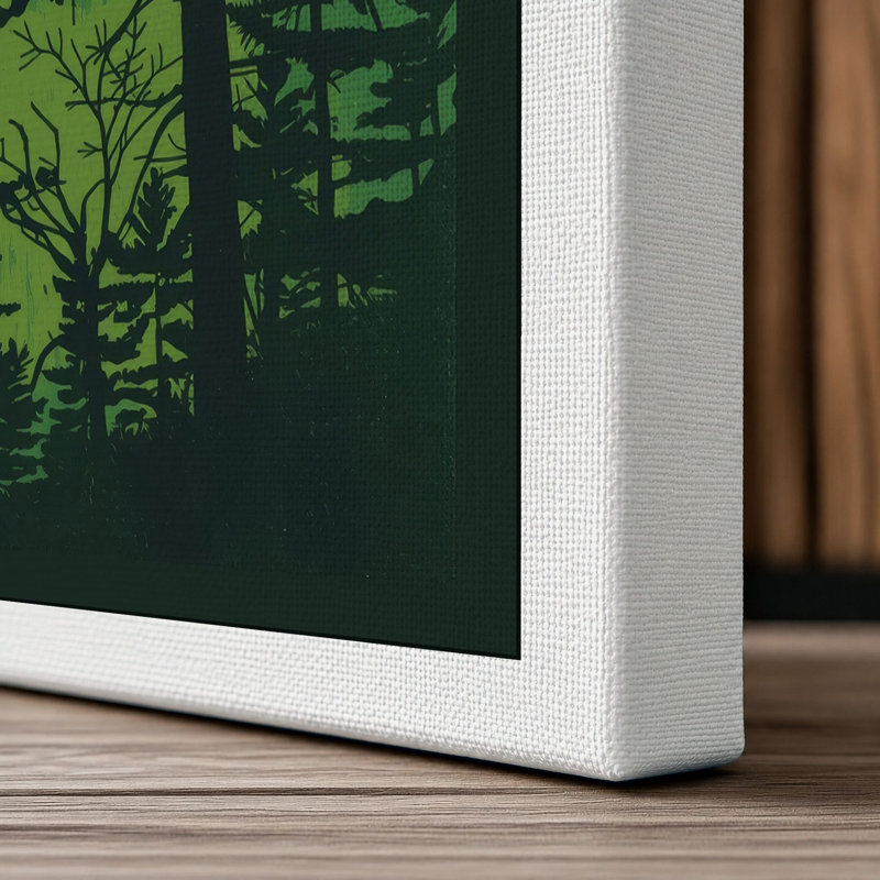 Forest Light Scandinavian - Wrapped Canvas, 36x24 - 91.4 x 61.0 cm, White Border