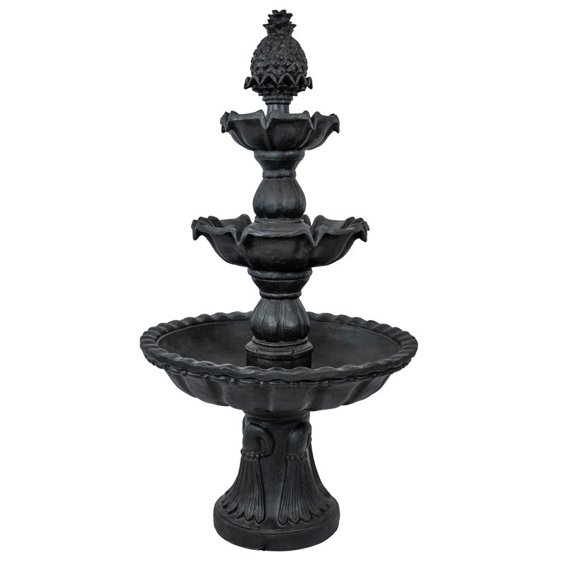 Fontaine de jardin à 3 niveaux Welcome - 57 po - Espresso profond