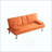 Leather Multifunctional Double Folding Sofa Bed with Coffee Table for Office Use