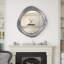 Martine Abstract Cast Iron Mirror in Silver