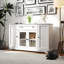 Buffet Modern Kitchen - armoire de rangement blanche avec portes à tablettes pour salle à manger et espace de vie