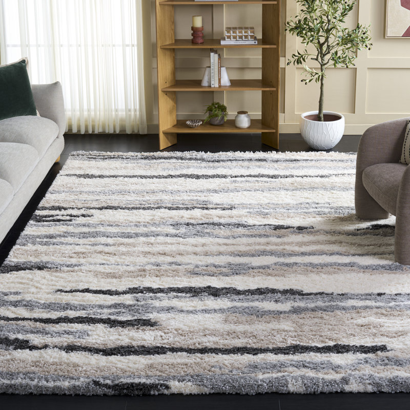 Fontana Shag 800 Performance Striped Rug, Rectangle 8' x 10'
