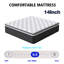 Matelas double de 35,5 cm (14 pouces), matelas hybride à mémoire de forme et ressorts, fermeté moyenne, soulagement des points de pression, livré en boîte, convient aux chambres à coucher et aux hôtels.-2018977921-2018977923