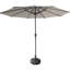 Parasol de patio 9 'en gris - protégé, avec évent, facile à ajuster pour le patio, la plage, le jardin, le soleil, le pare-vent, l'ajustement