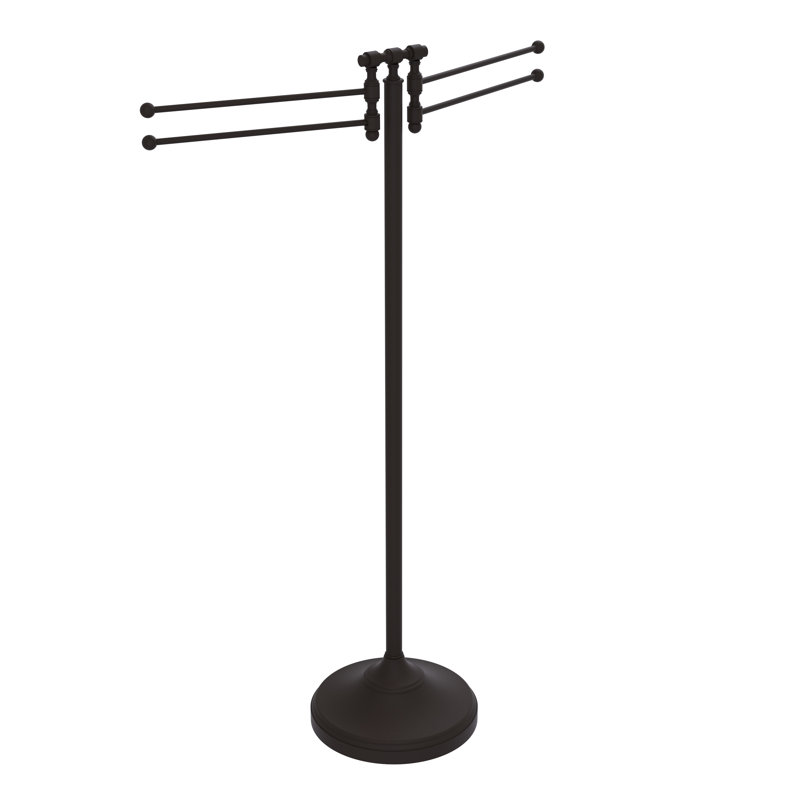 Porte-serviettes sur pied plancher Gober, Bronze huilé