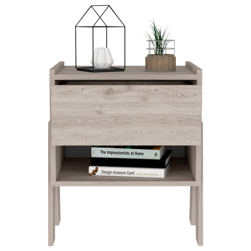 Table de chevet Gattilier, Gris