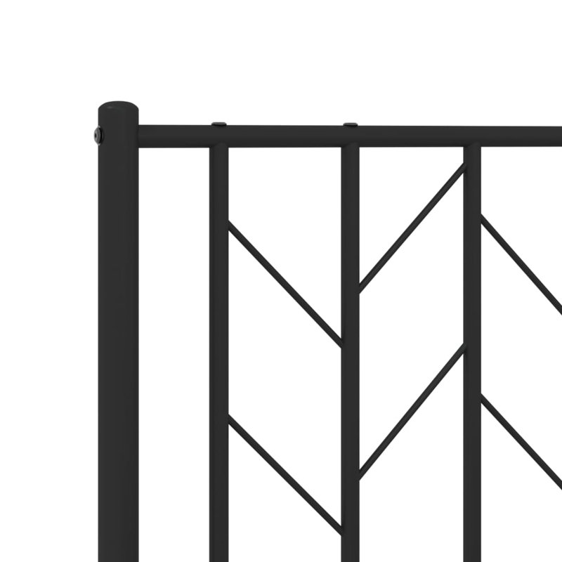Metal Bed, Black, 183 x 213 cm