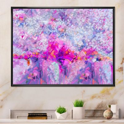 " Purple Lila Flower Grunge " Painting Print