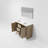 Lafarre Lafarre 48 in W x 20 in D Rustic Acacia Double Bath Vanity, White Quartz Top and 43 in Mirror-113107949-113107950