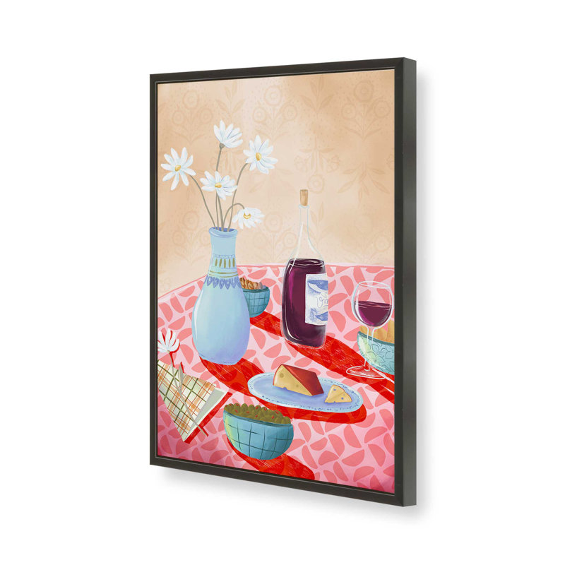 «Dinner Still Life» par Garima Dhawan, reproduction d'art, H 18 po x l 12 po, Noir