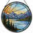 12"H Mountain Lake Stained Glass Window Panel-487720708