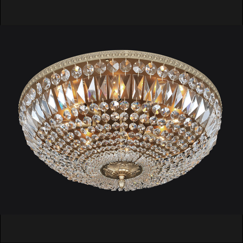 Plafonnier semi-encastré 8 lumières Lemire, Chrome