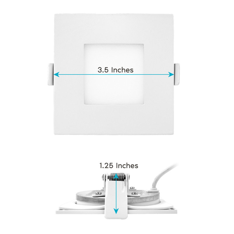 Luxrite 3" Ultra Thin 5-Color Selectable LED Recessed Light Kit