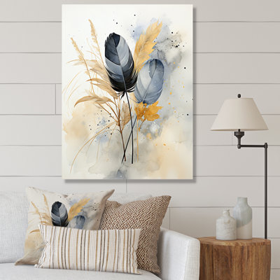 «Dulwich Asian Art Feathers Sumi II», reproduction sur toile