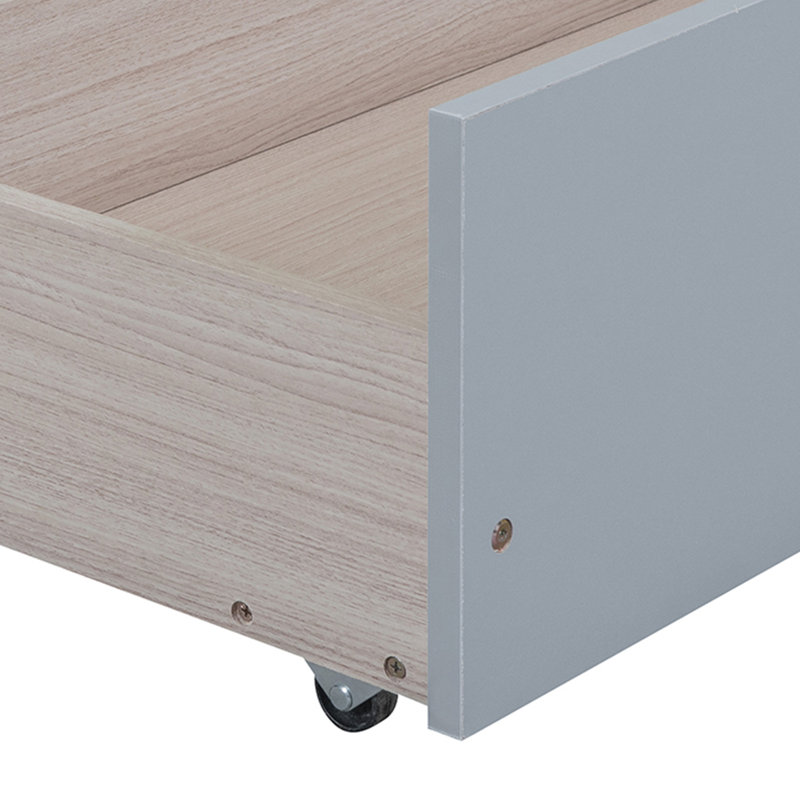 Lit simple standard avec rangement, Blanc