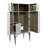 Lampsona 2-Drawer Bar Cabinet in Aluminum