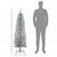 Arbre de Noël artificiel enneigé 5 pi avec 263 pointes, base en métal, conception réaliste et peu encombrante