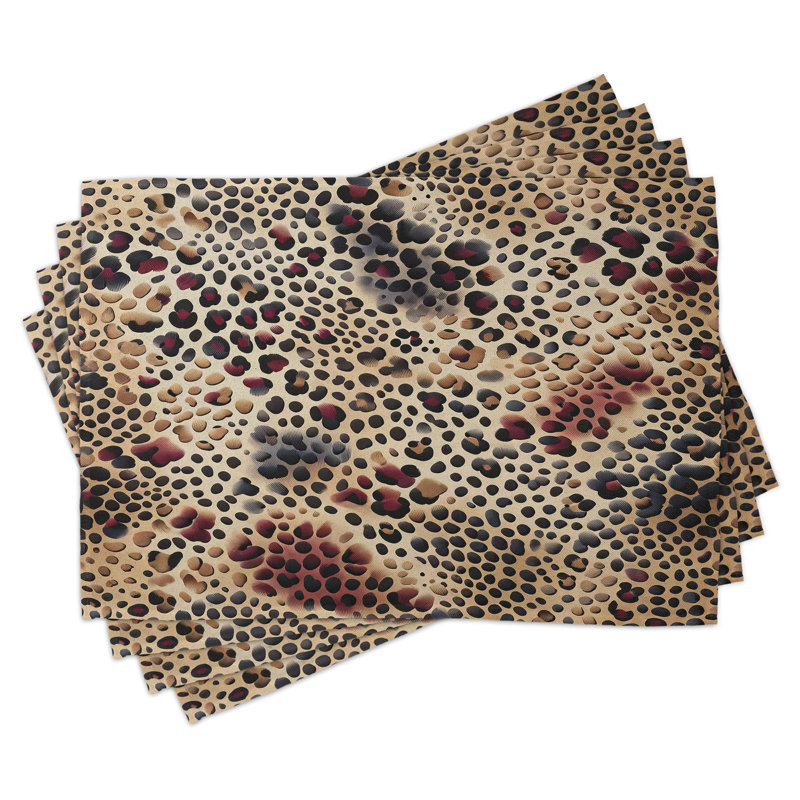 Ensemble de 4 napperons Ambesonne Leopard