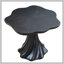 Table de salle à manger 40 "moderne à piédestal 40" pour 2-4, noir mat ou table de réunion