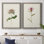 Mauve jardin fleurs V, toile encadrée de qualité supérieure - prête à être accrochée