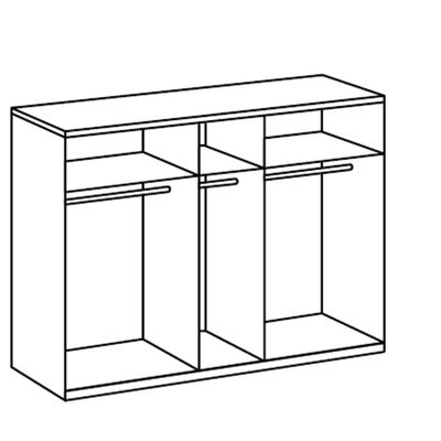Meuric 5 Door Manufactured Wood Wardrobe