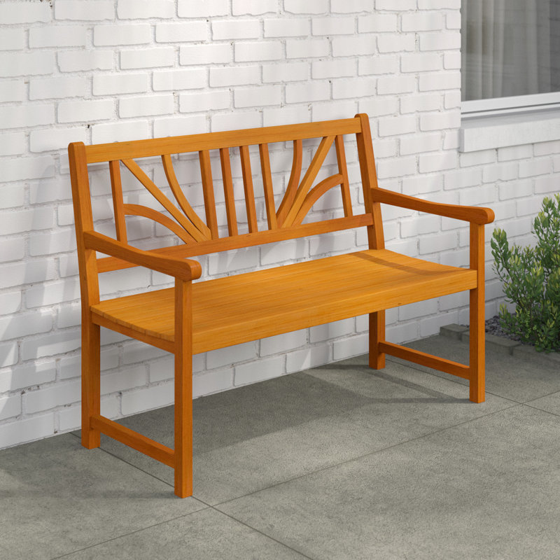 Adish Wooden Bench, 88cm H x 120cm W x 61cm D