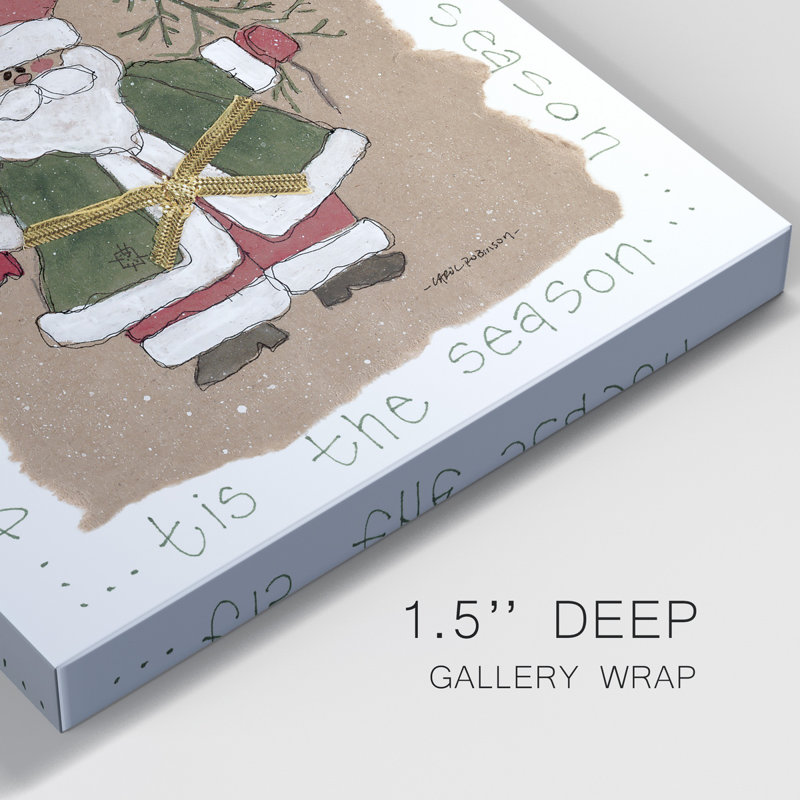 Toile tendue avec châssis Santa-Premium Gallery - prête à être accrochée, H 24 po x l 24 po x P 1 po