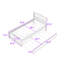 Lit plateforme simple en bois avec lit gigogne-1090468738