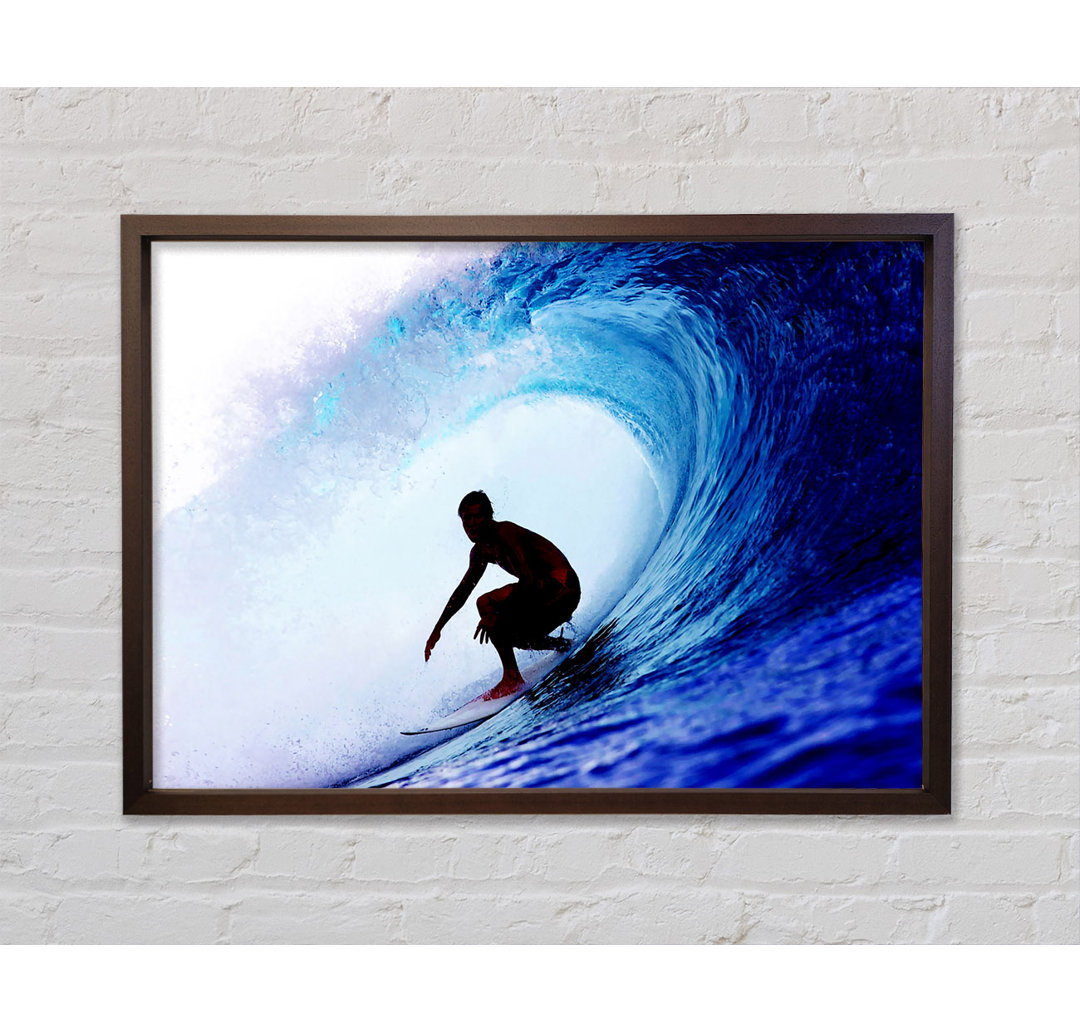 Wave Tunnel Surfer Gerahmter Druck