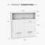 Armoire murale cannelée avec tiroirs, armoire de rangement en bois avec tablette réglable et compartiment ouvert, rangement mural pour salle de bain, cuisine ou buanderie-623249593