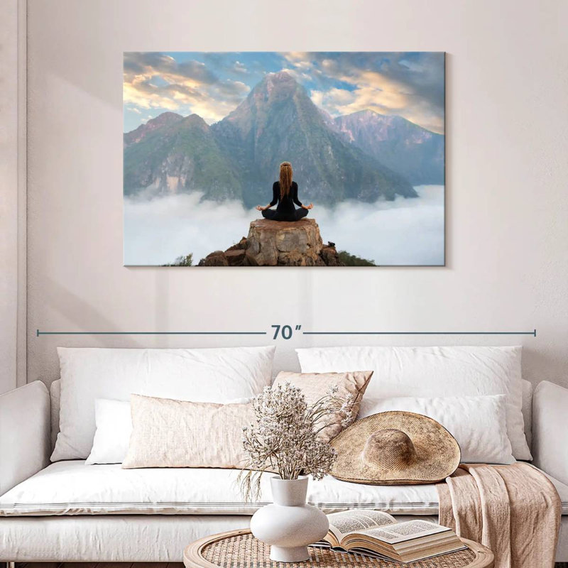 Scène de montagne Kerrick Yoga, H 30 po x l 45 po