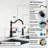 Single Handle Kitchen Faucet With Side Spray,2 Hole Or 4 Hole Installation,-106258625