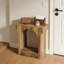 Table de bout arquée, table de thé à 2 niveaux, table de vestibule en bois