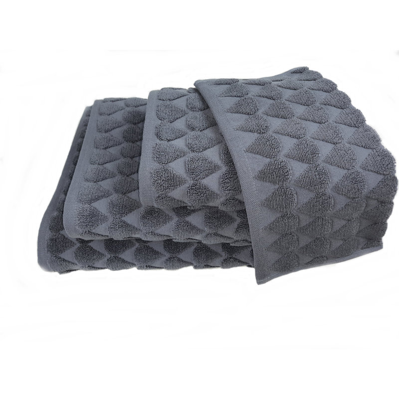 100% Cotton Bath Towels - Set of 8, Grey