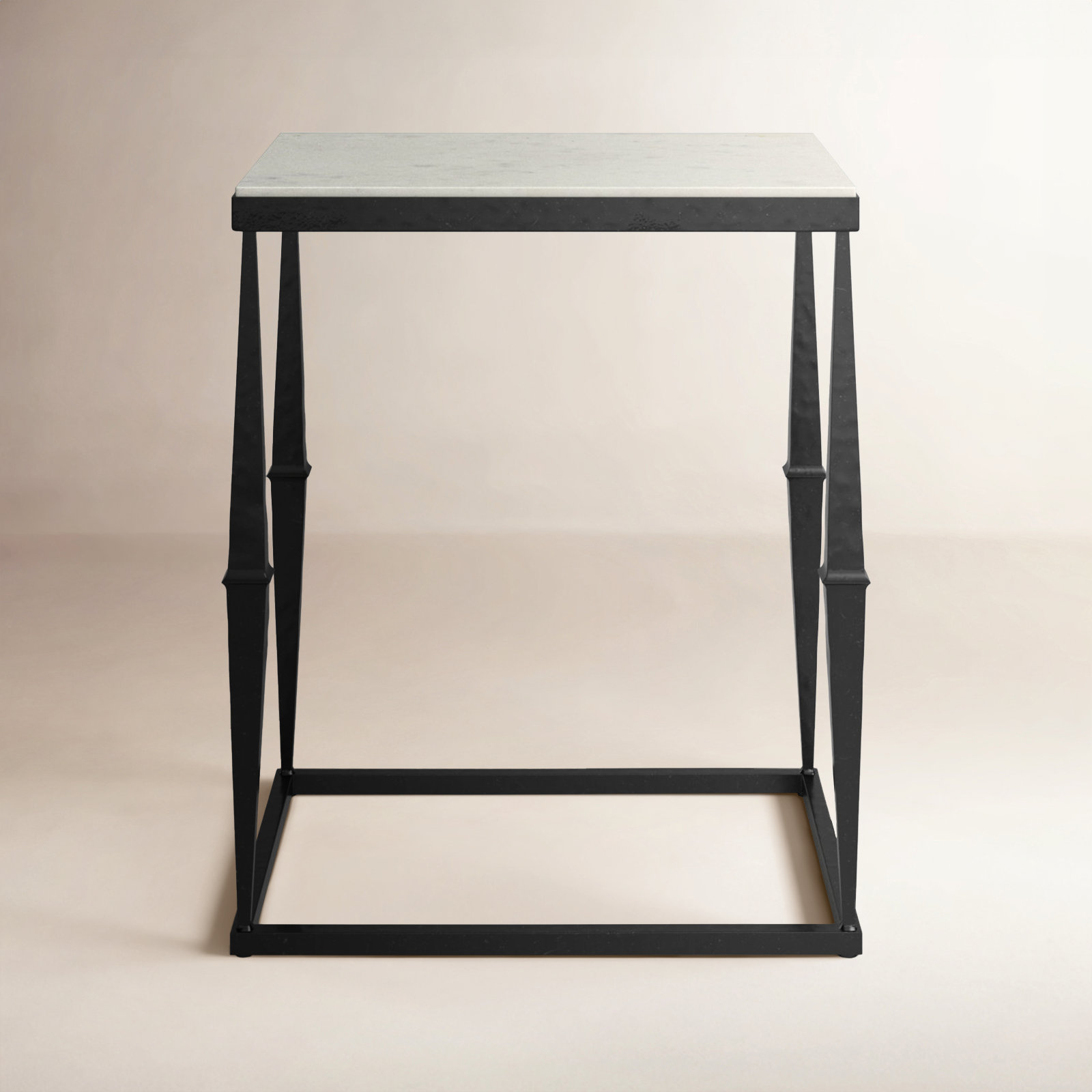 Agatie 16" Genuine Marble End Table