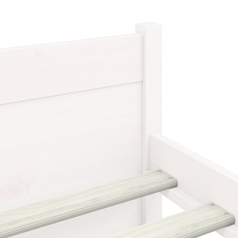 Bed Frame Solid Wood, Black, Double (4'6)