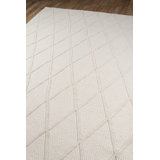Langdon Wool Geometric Area Rug in Beige
