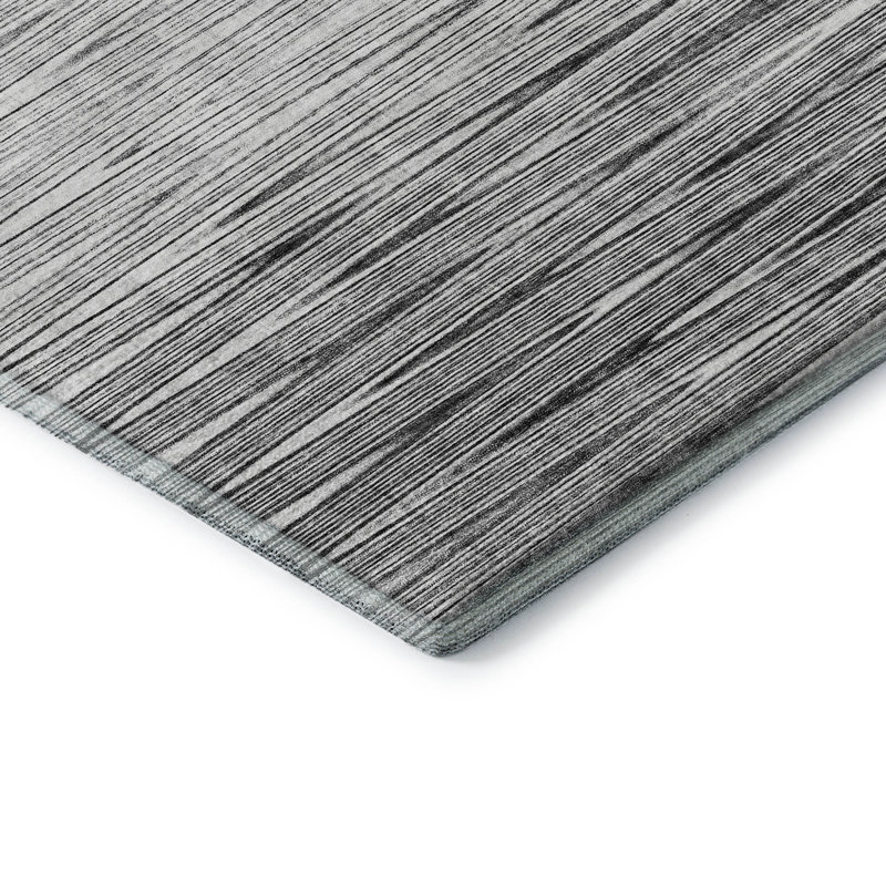 Premium Machine Washable Prisco Gray Rug, Rectangle 1'8" x 2'6"