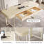 Bureau blanc rectangulaire en bois manufacturé avec 2 tiroirs-108641066