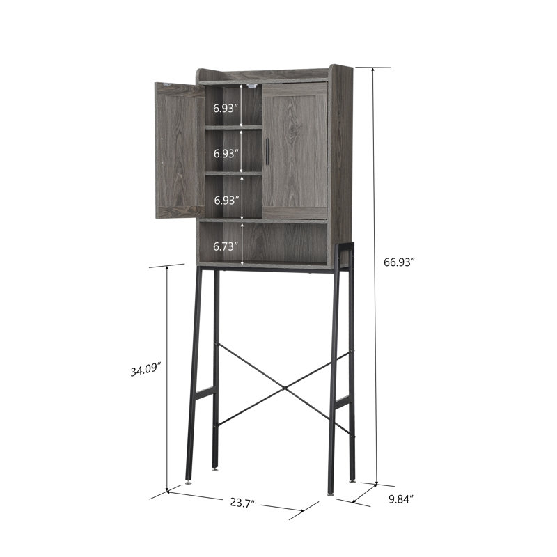 Gafur Over The Toilet Storage, Gray