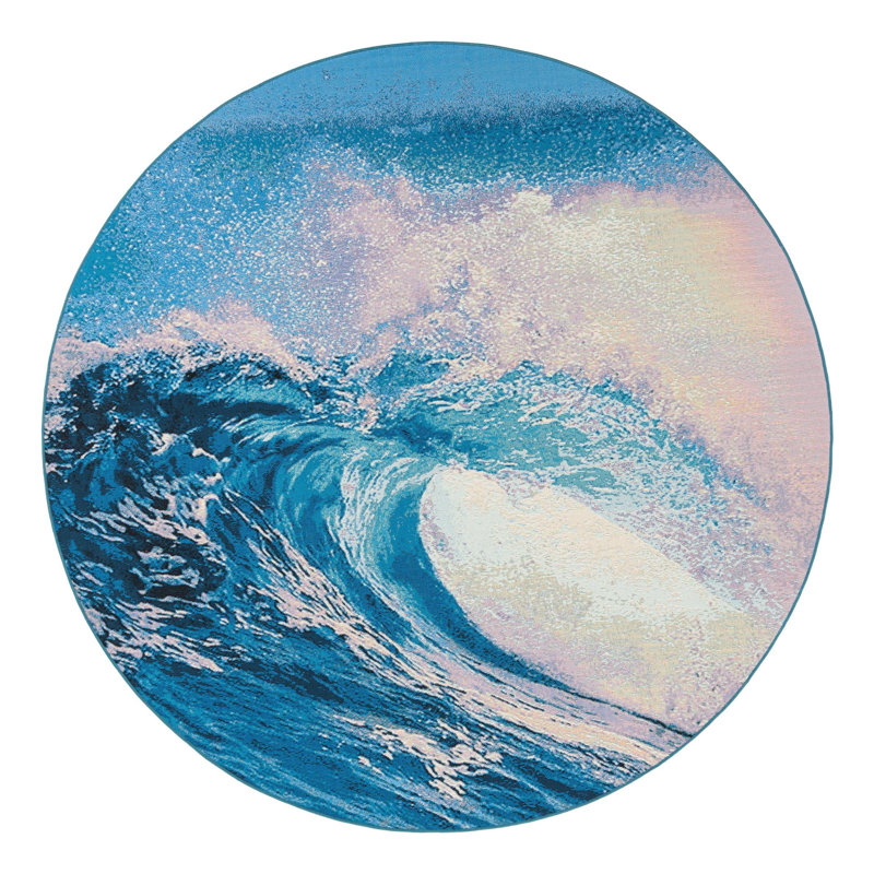 Keazia Indoor/Outdoor Area Rug, Round 7'10"