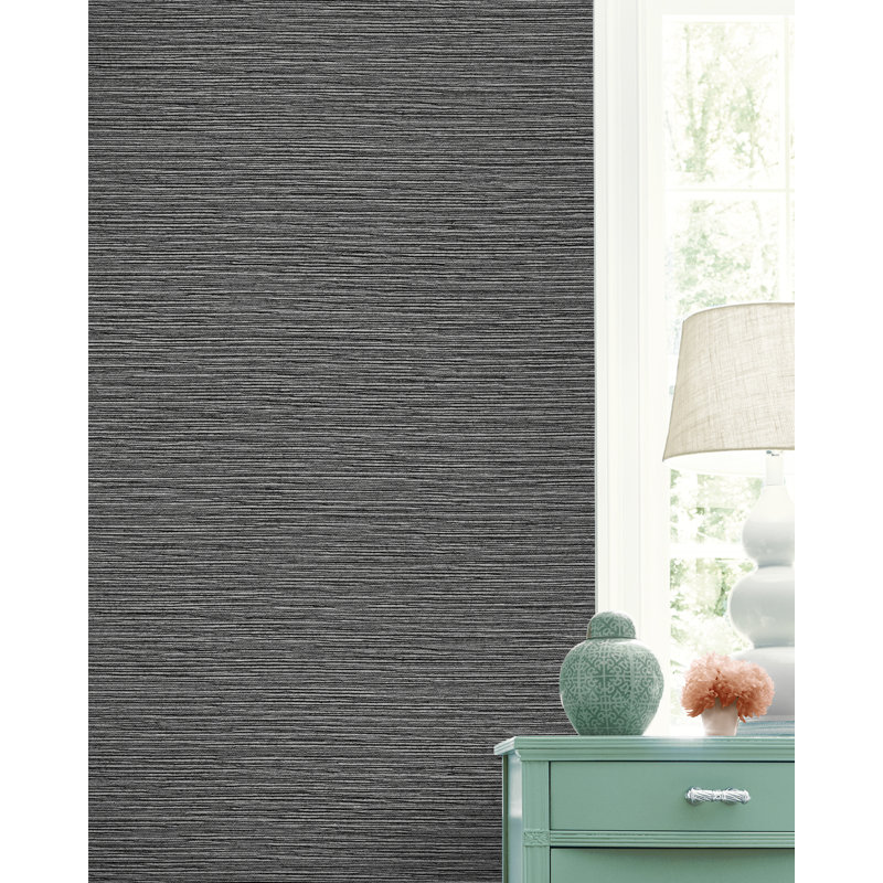 Rouleau de papier peint embossé 3D L 27 pi x l 27 po Jakasia, Gris anthracite écrasé