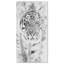 Tigre noir et blanc - reproduction sur toile tendue-29496868