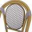 Chaise French duo - paire d'ornements en aluminium, blanc et gris rouille - polyvalent et gris, h 35 po